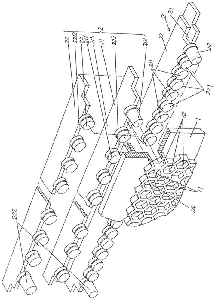 Egg fetching plug strip and comb matching structure