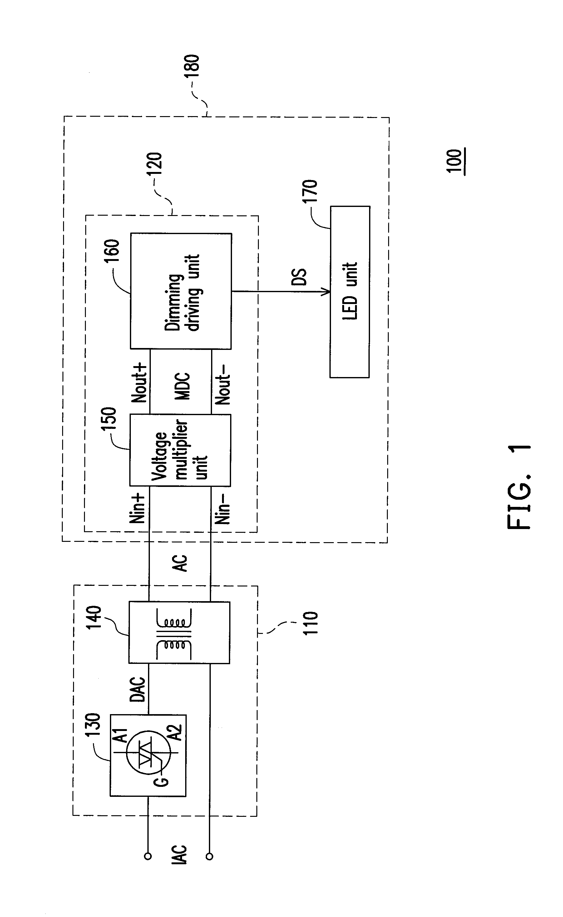 Driving device of light emitting diode and lighting apparatus using the same