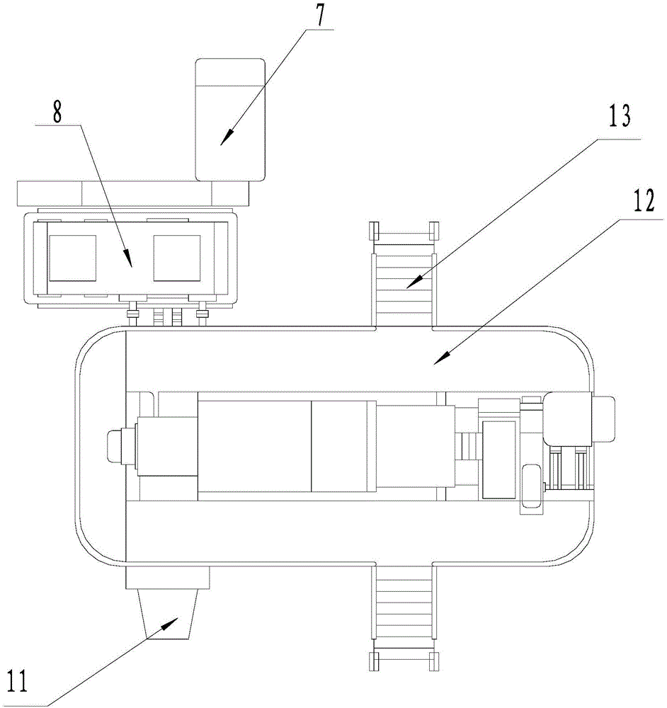 Integral structure of molded-coal vacuum hard-plastic extruding machine