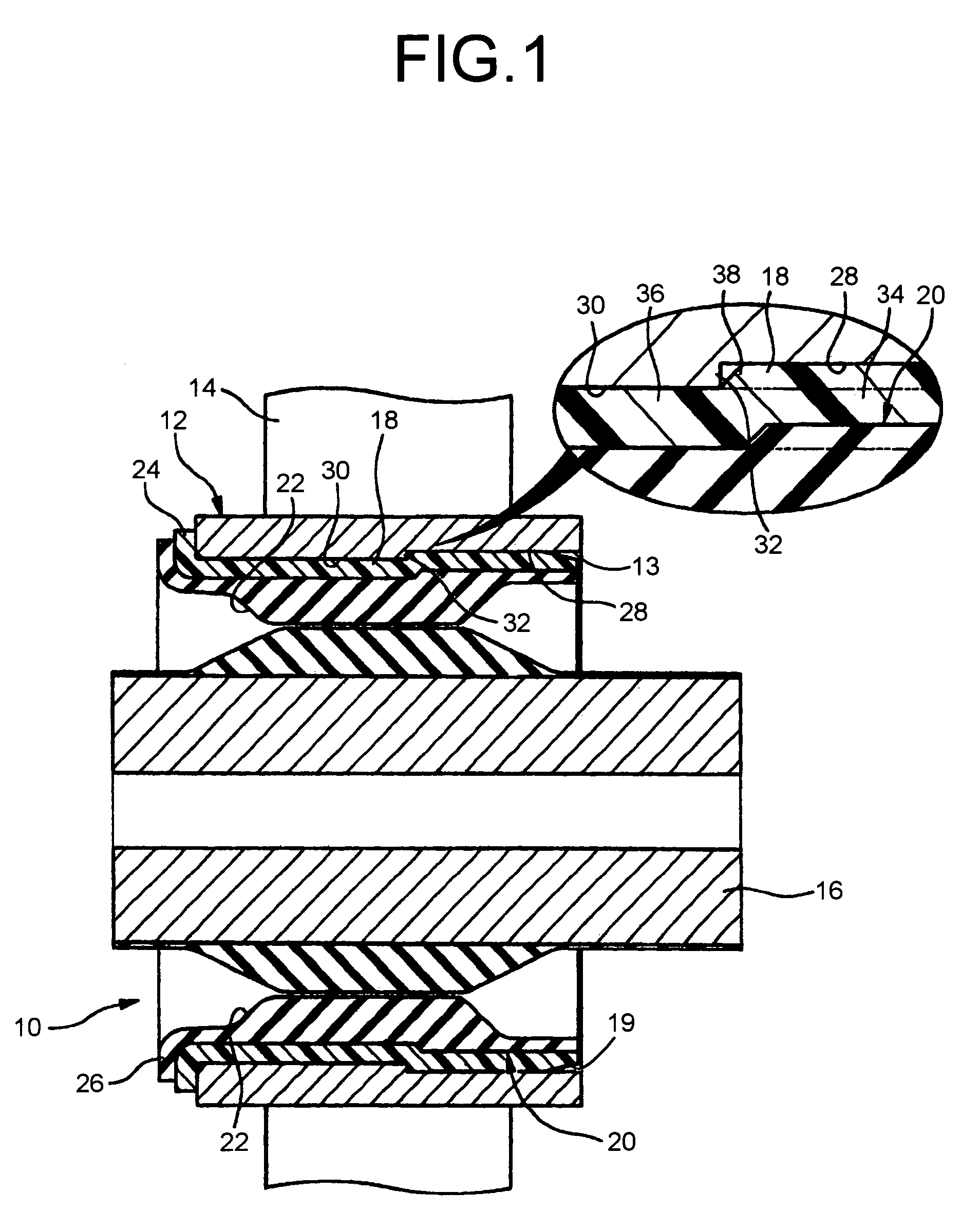 Cylindrical vibration damping device