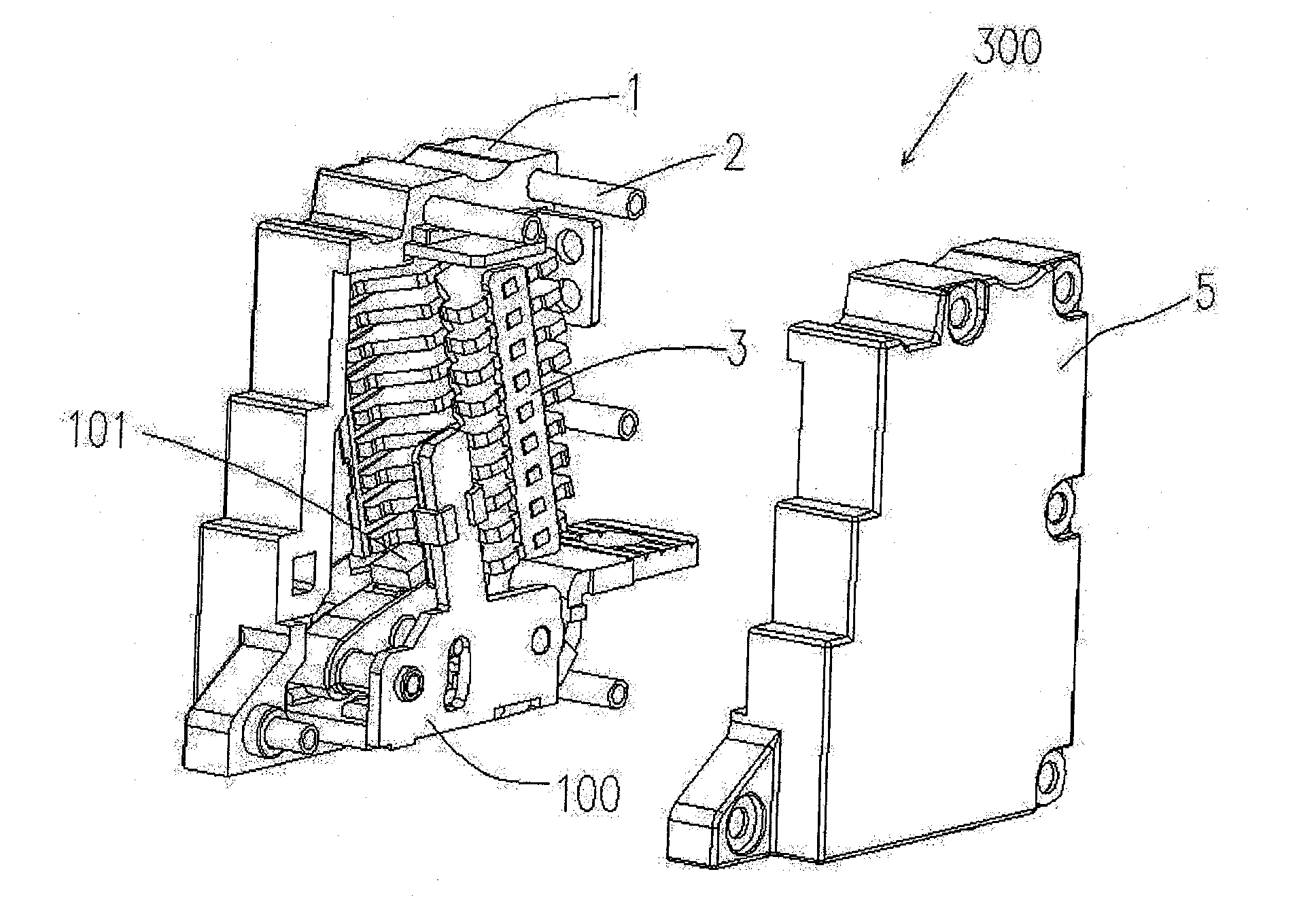 Contact system of plastic case breaker