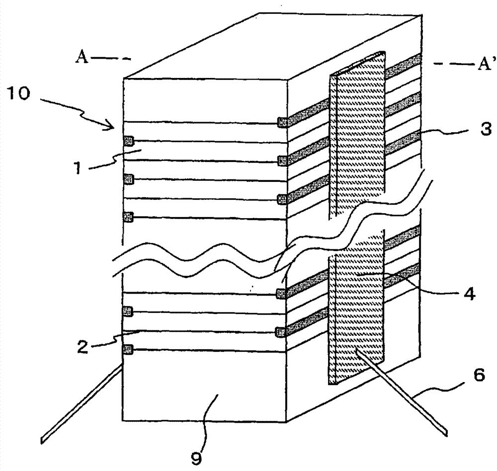 Multilayer piezoelectric device and ejection apparatus