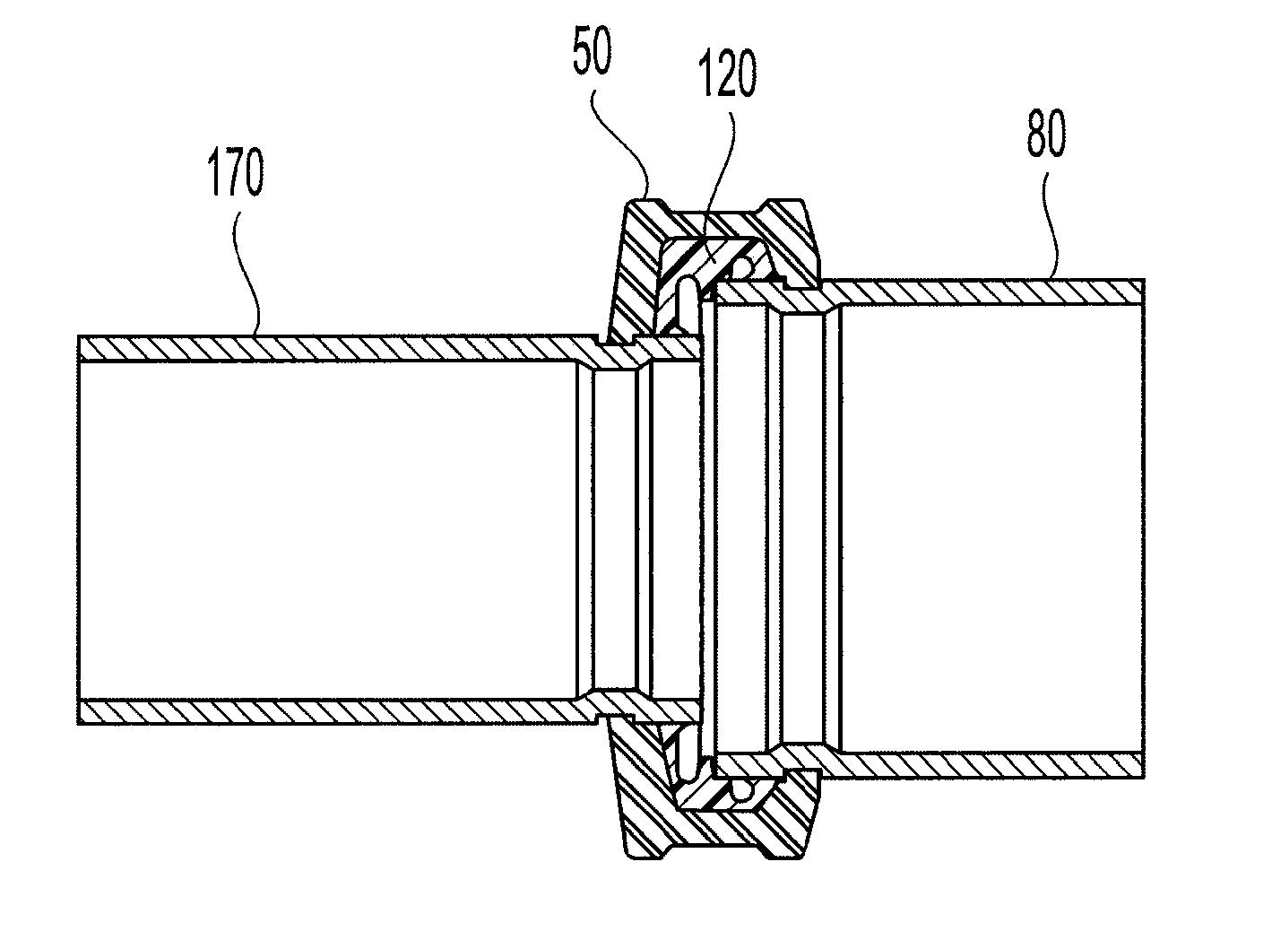 Grooved transition coupling