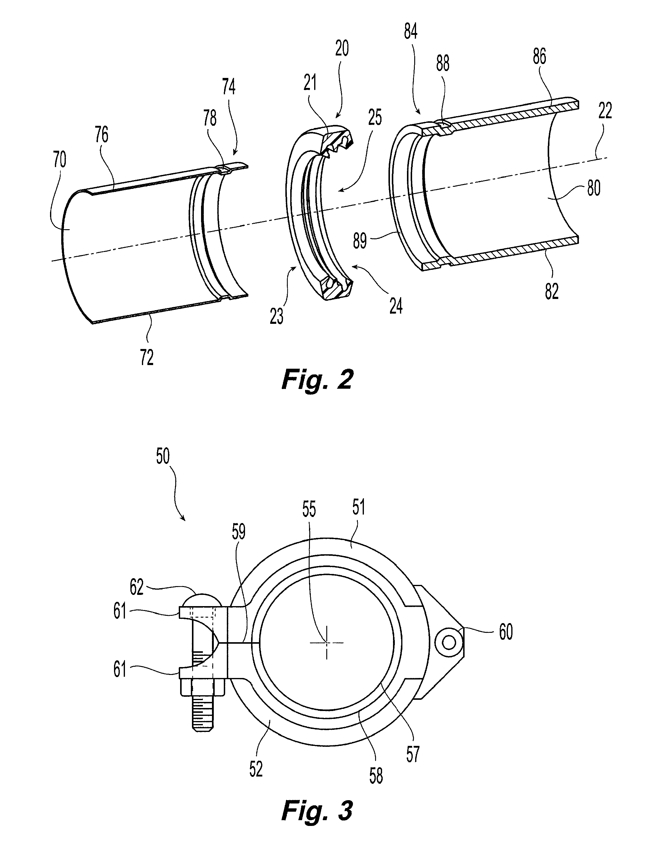 Grooved transition coupling