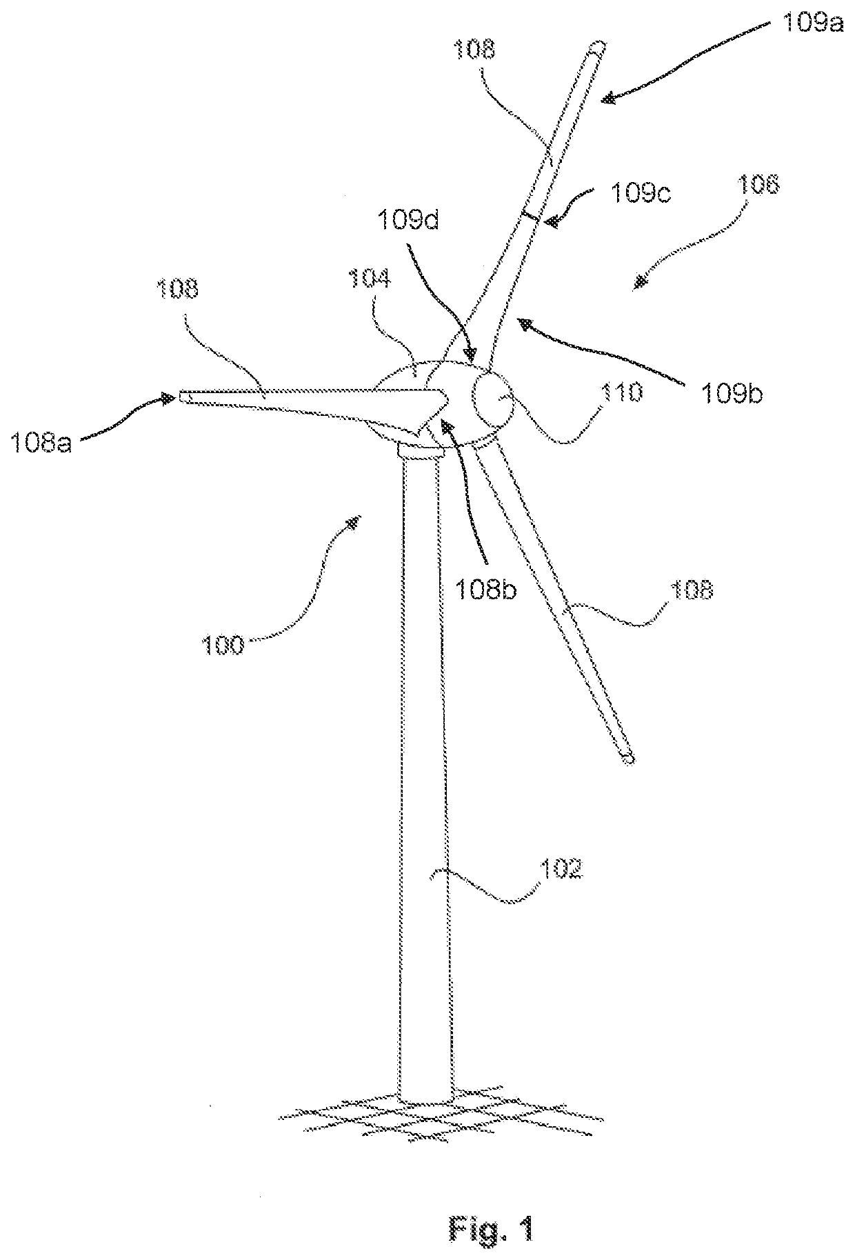 Rotor for a wind turbine, and method