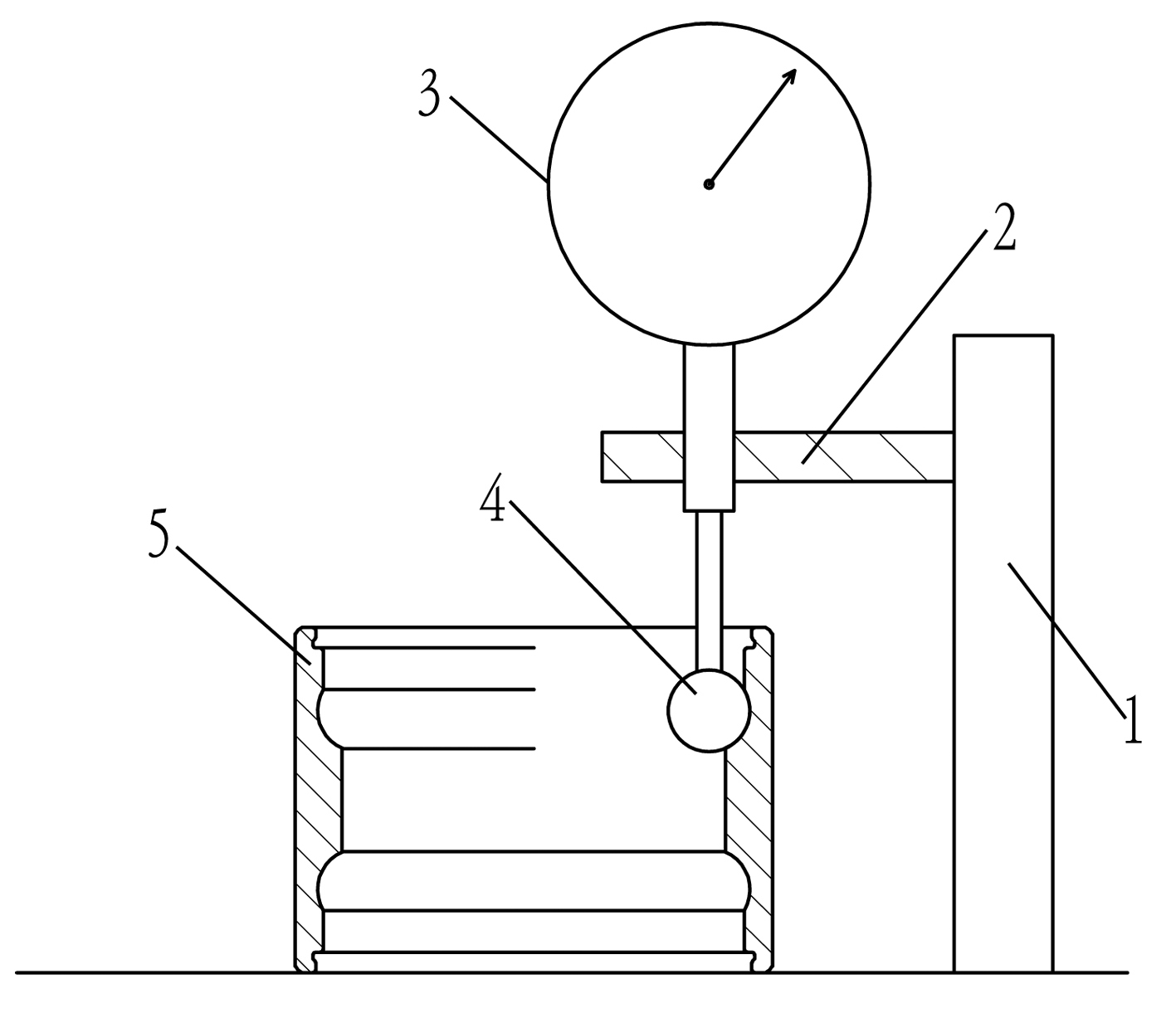 Method for measuring groove center distance of outer groove of bearing