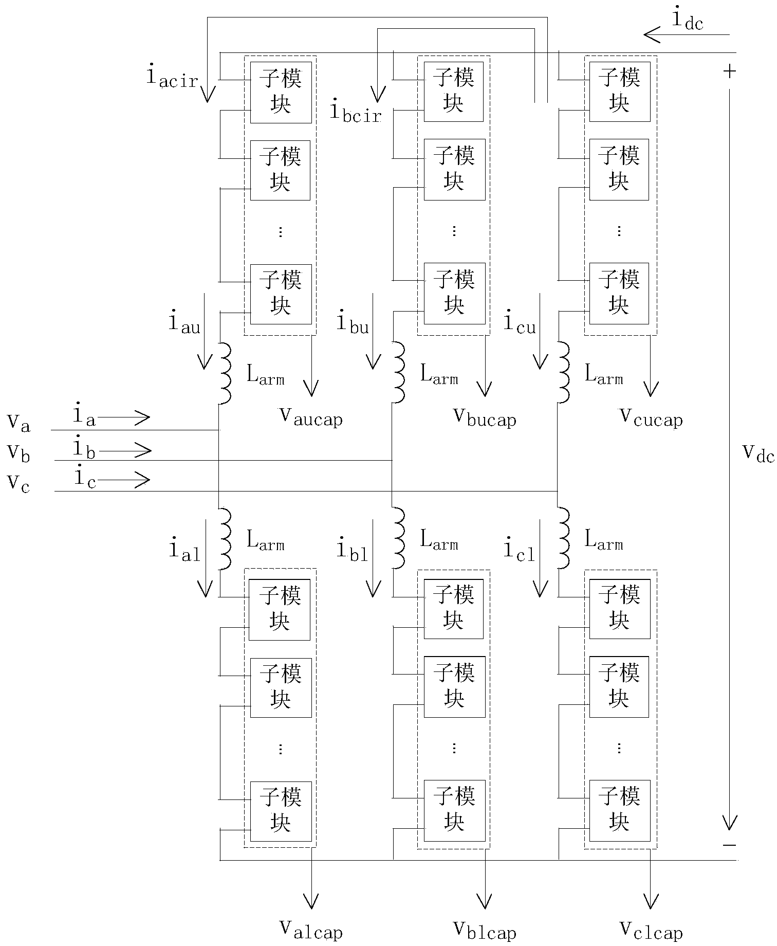 Bridge arm instantaneous current direct control method of modular multilevel converter