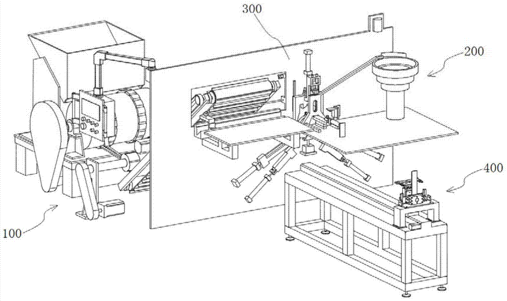 A fully automatic round head barrel hook forming machine