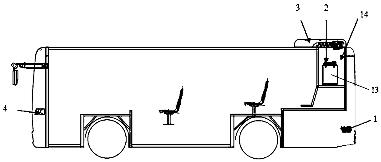 Air-cooled air-conditioning system for battery cooling of plug-in hybrid electric bus