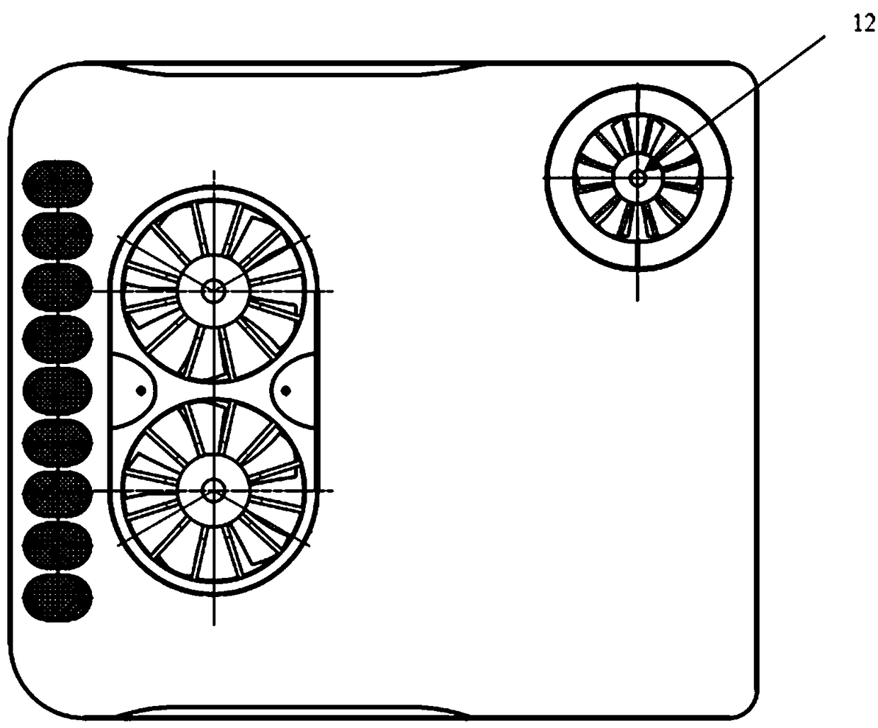 Air-cooled air-conditioning system for battery cooling of plug-in hybrid electric bus