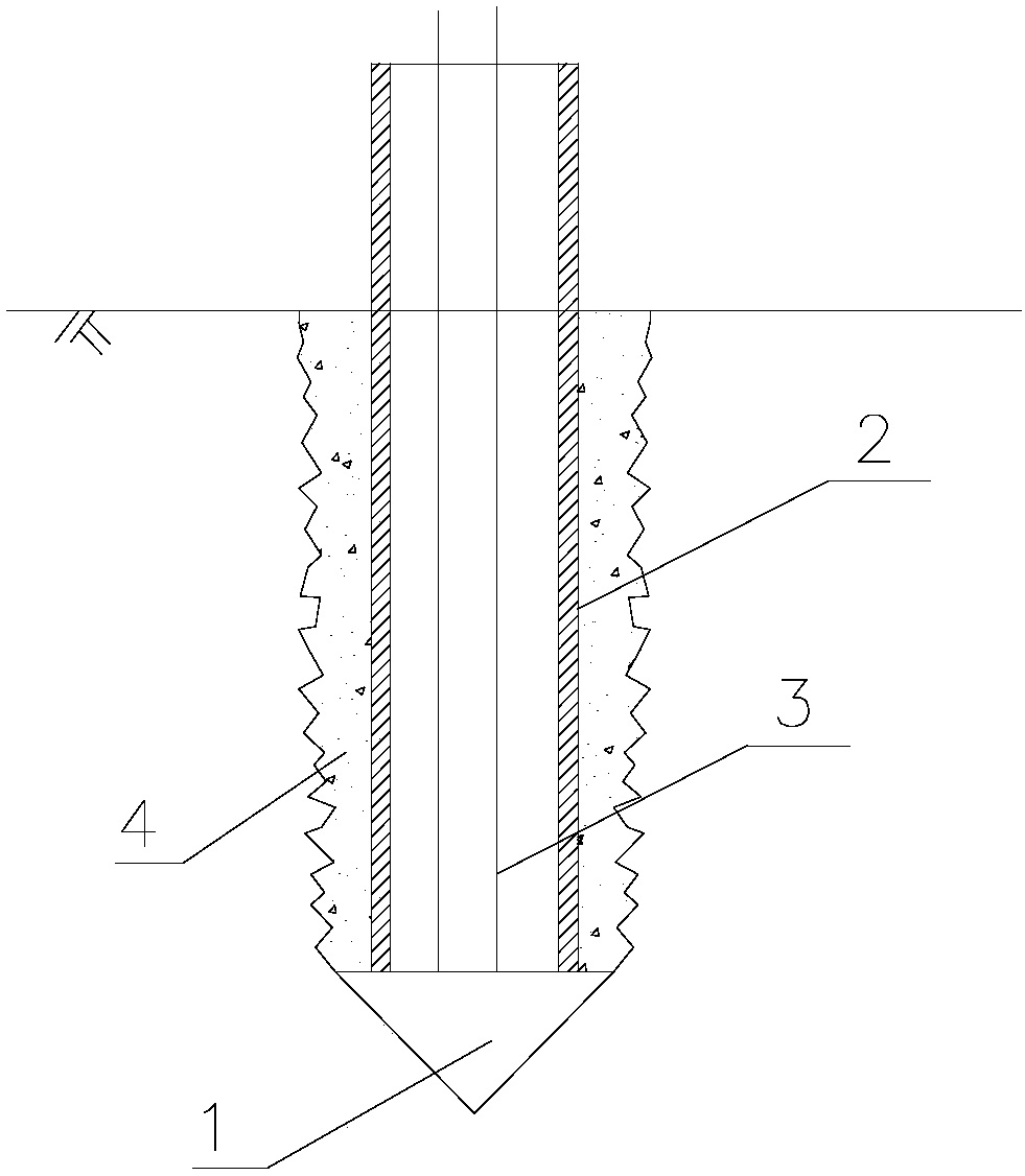 Synchronous-grouting pre-stressed pipe pile and construction method thereof