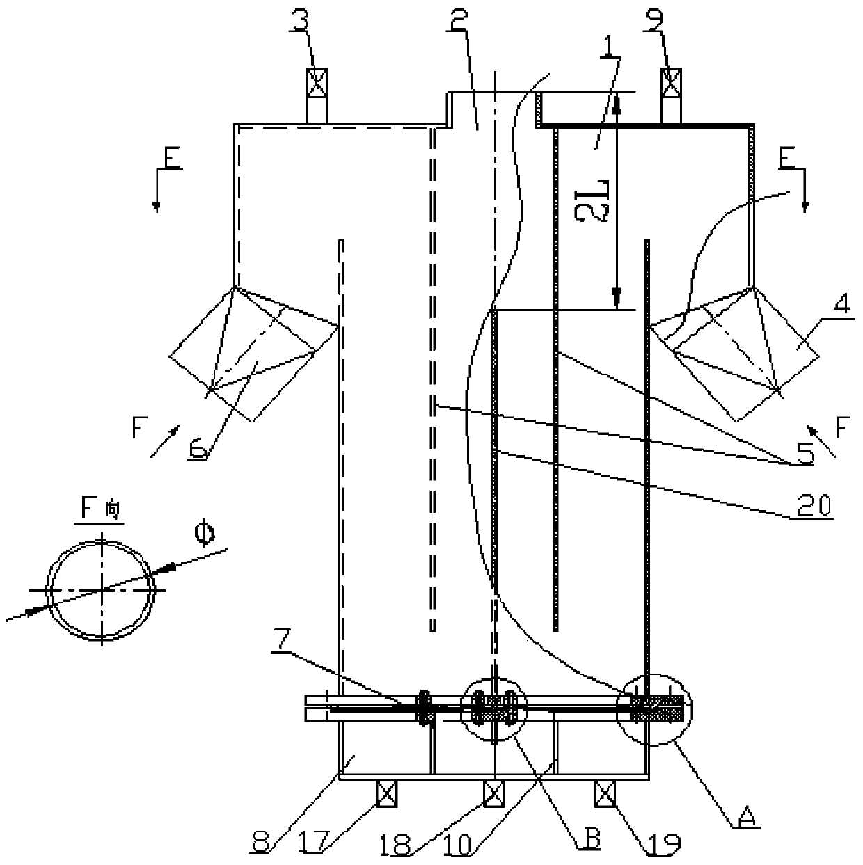 Proportional feeding and air locking device for powdery material