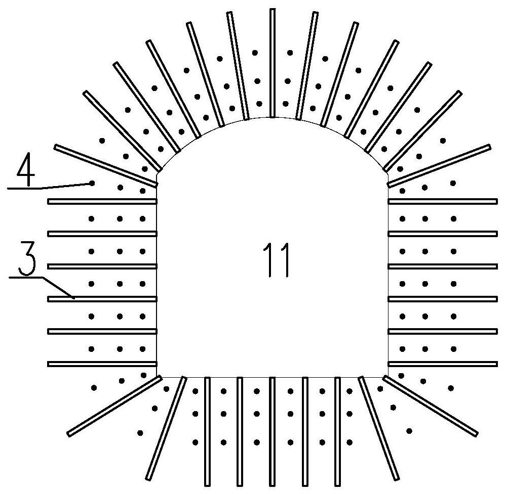 A construction method for excavation and support of cross openings with holes first and then walls