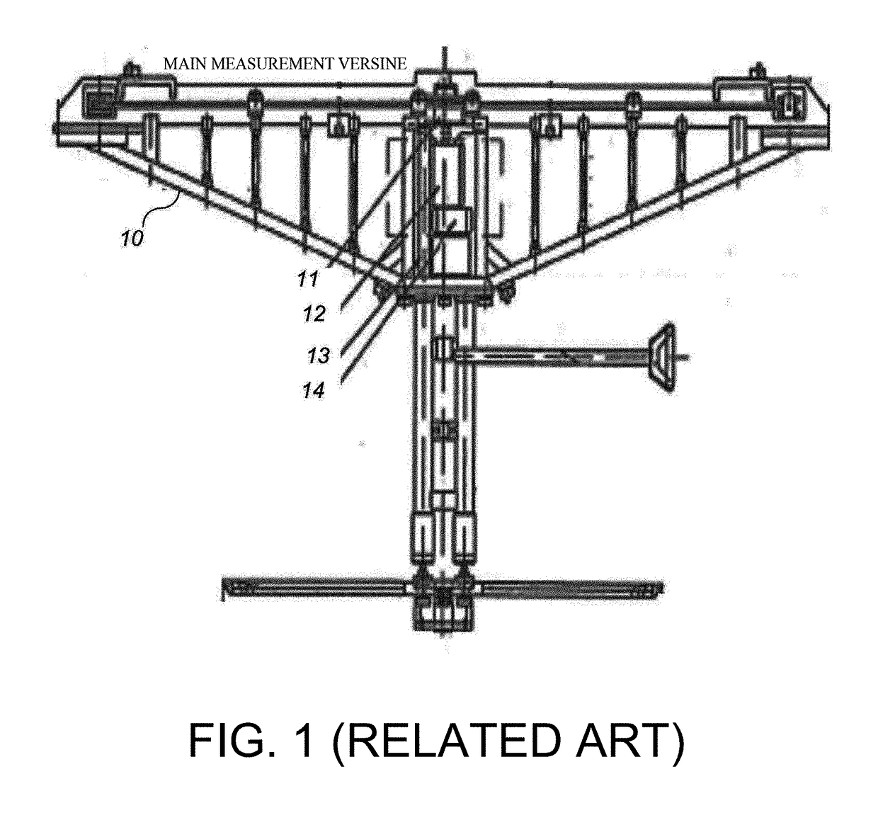 Versine trolley-type equipment for inspecting track irregularity