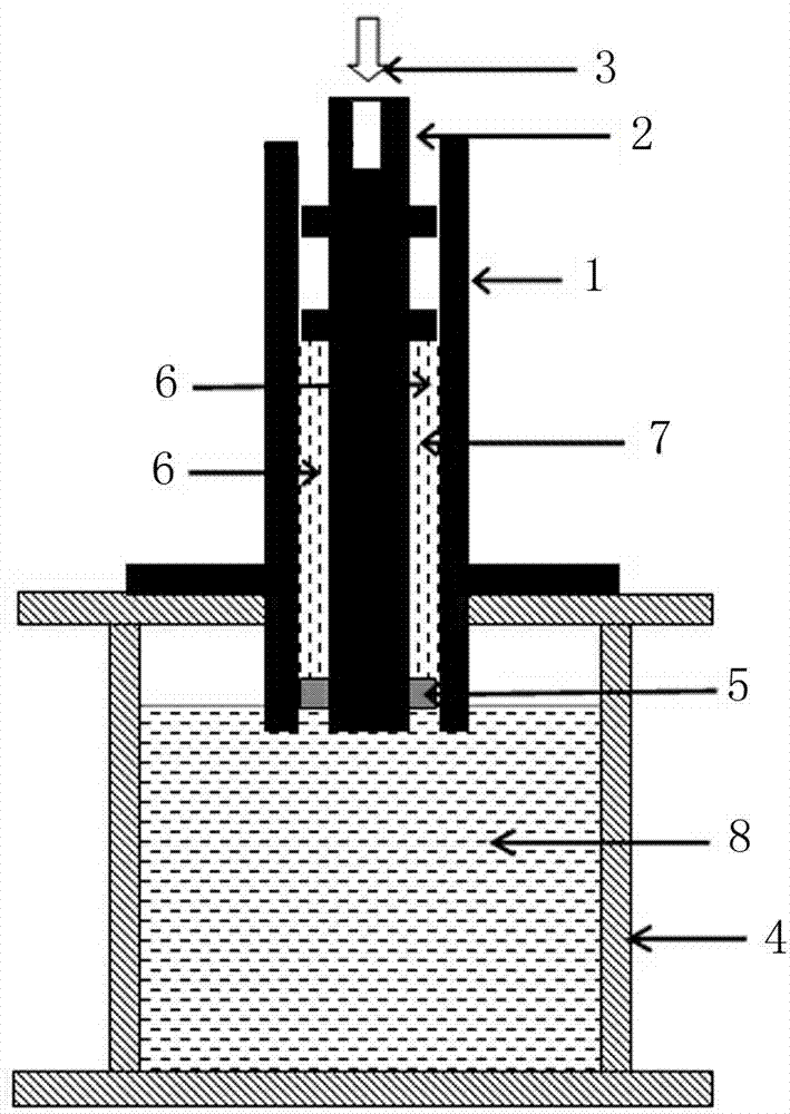 Phase conversion pouring preparation process and forming device for inorganic porous ceramic tubular membrane