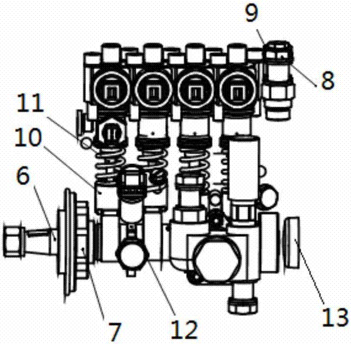 Diesel engine fuel oil injection micro electric control unit combined pump