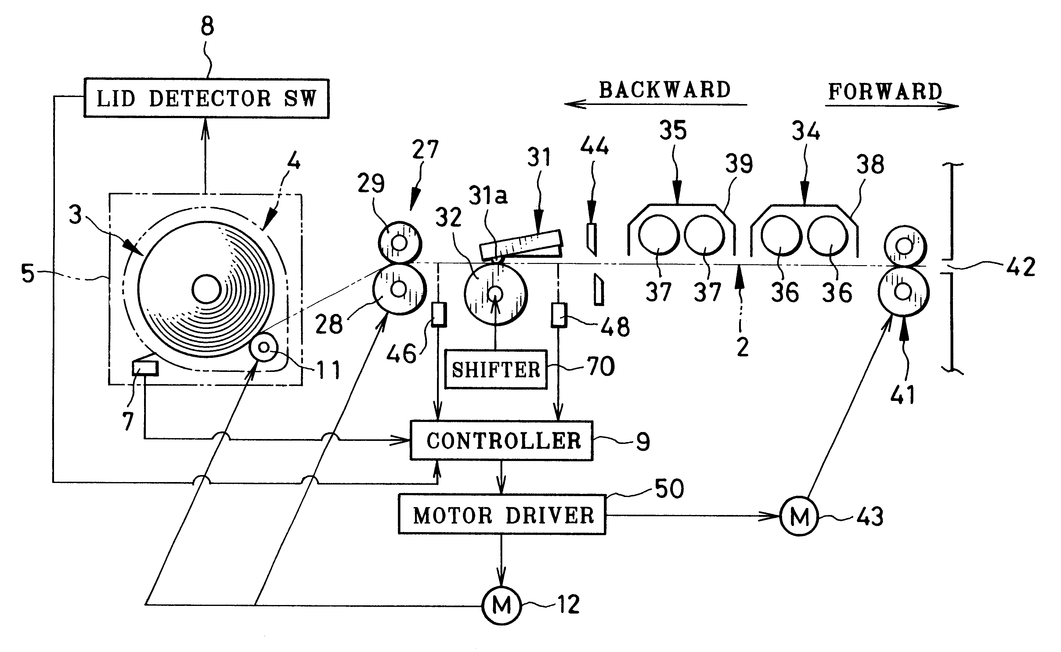 Head cleaning method and device for thermal printer, and recording sheet roll for the same