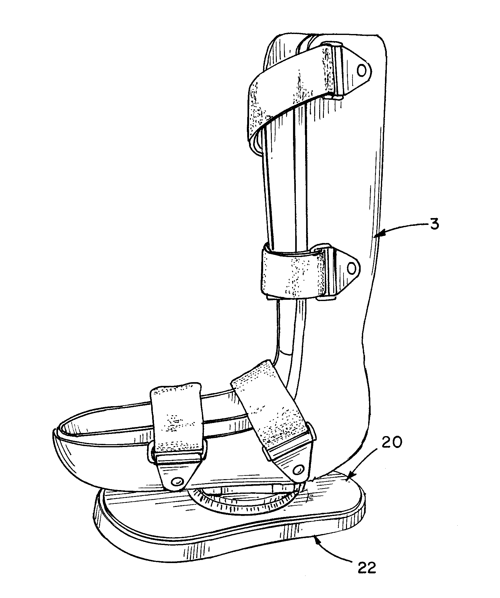 Adjustable walking sole for an orthosis