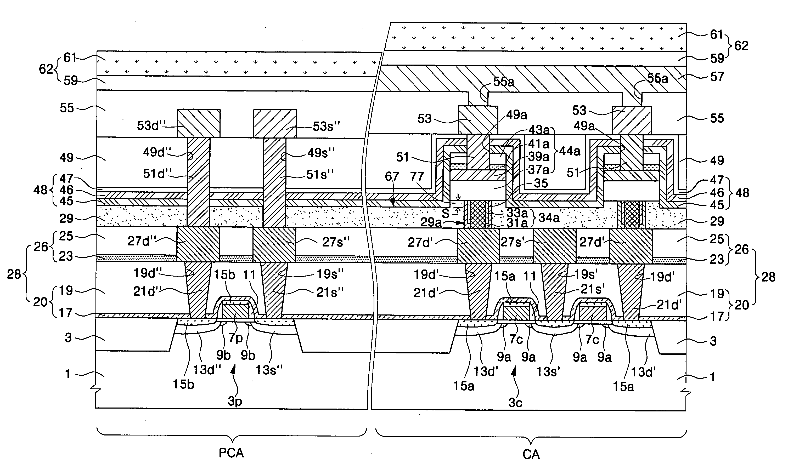 Semiconductor devices having phase change memory cells, electronic systems employing the same and methods of fabricating the same