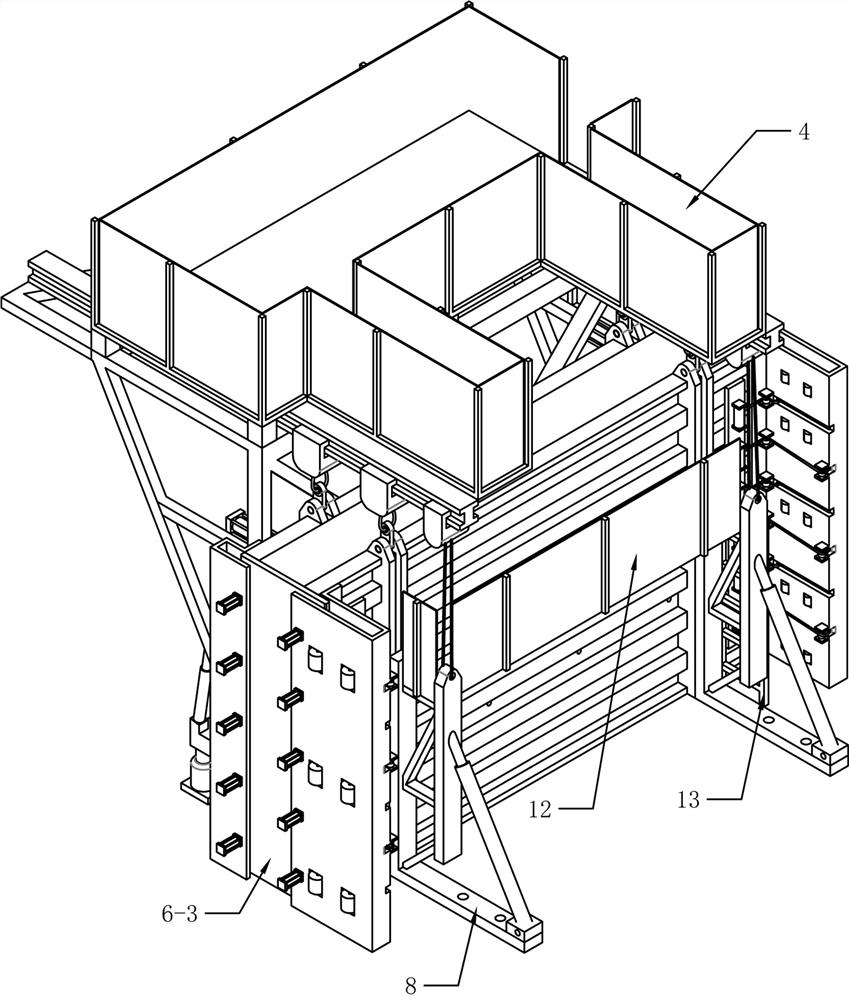 A vertical wall pouring trolley