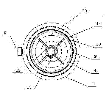 Device for drying lignite by microwave fluidization