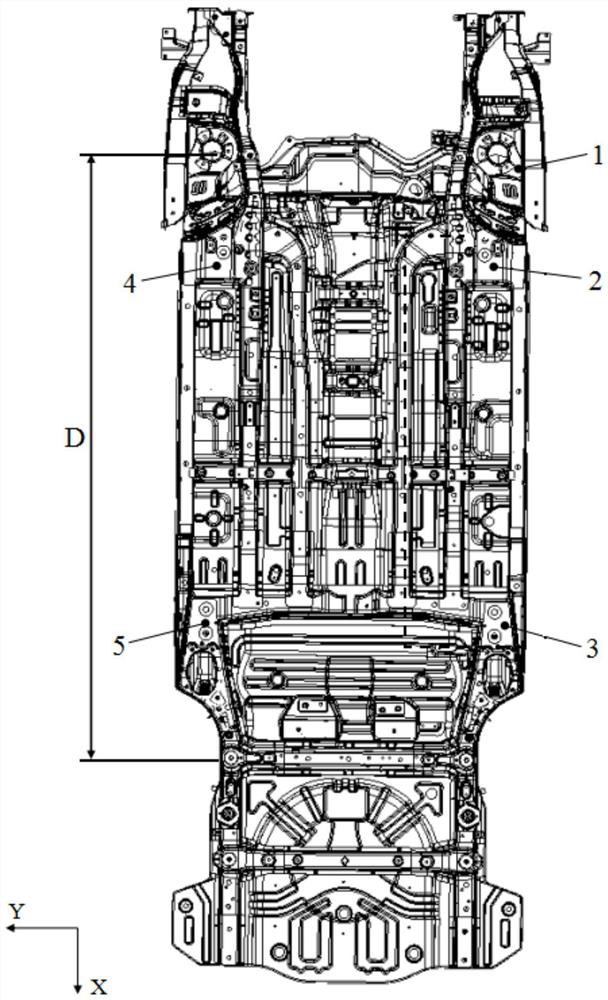 Lower vehicle body and vehicle body skid positioning method