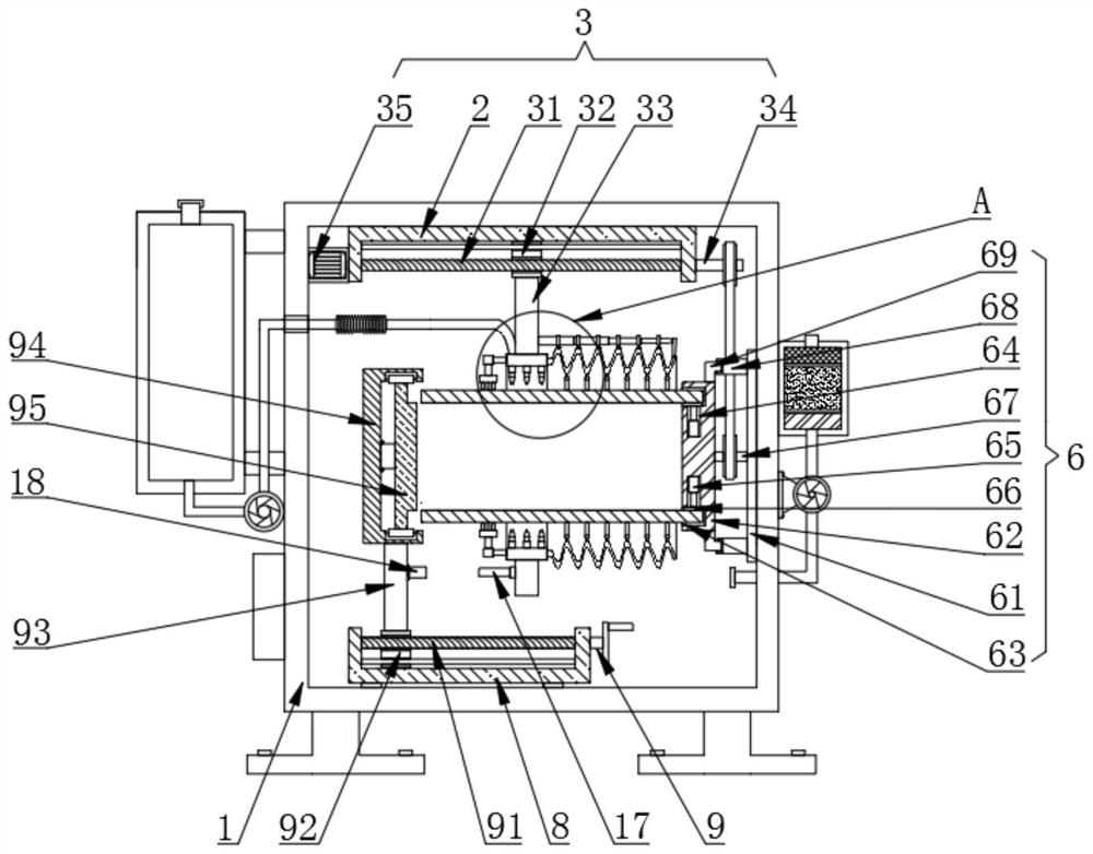 Pipeline spraying device with automatic drop removing and rapid drying functions