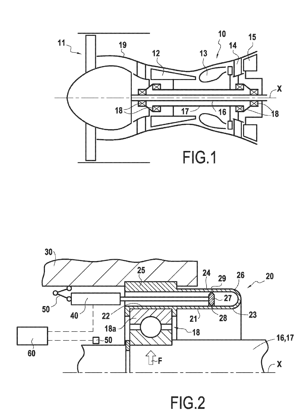 Variable stiffness bearing suspension device