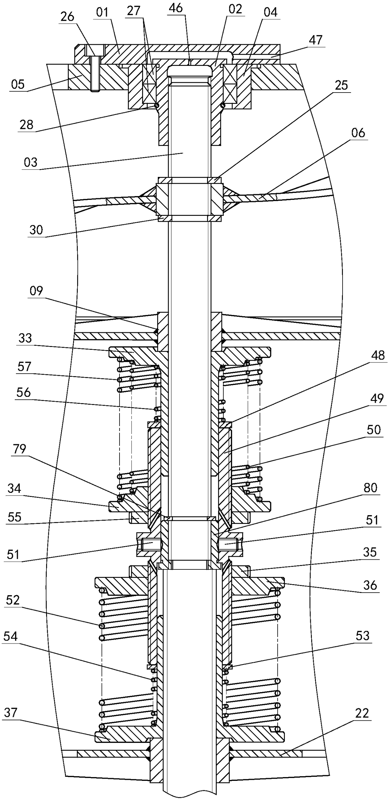 Mechanical servo control method for axial-flow threshing