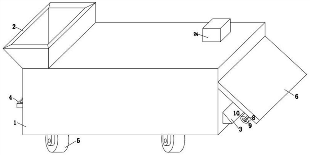 An asphalt laying device with stirring function for highway construction