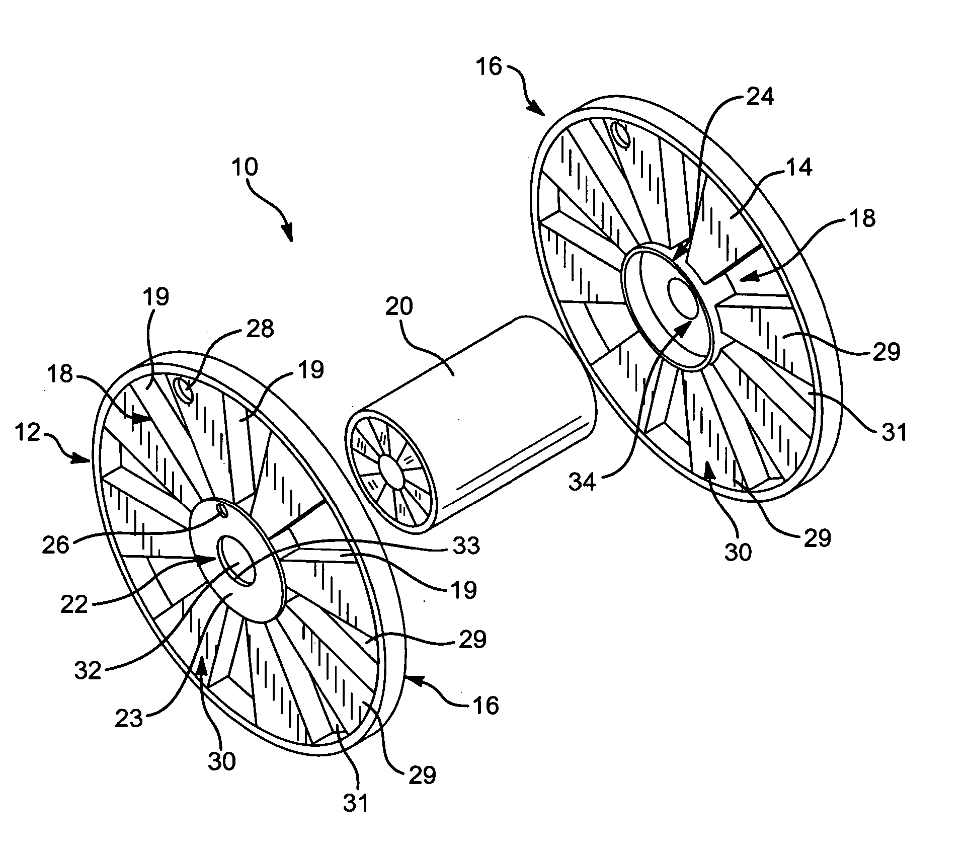 Corrugated flanges for spools and reels