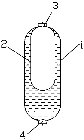 Gas-liquid isolating tank based on flexible transmission, and application thereof in gas-liquid linkage actuator