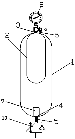 Gas-liquid isolating tank based on flexible transmission, and application thereof in gas-liquid linkage actuator