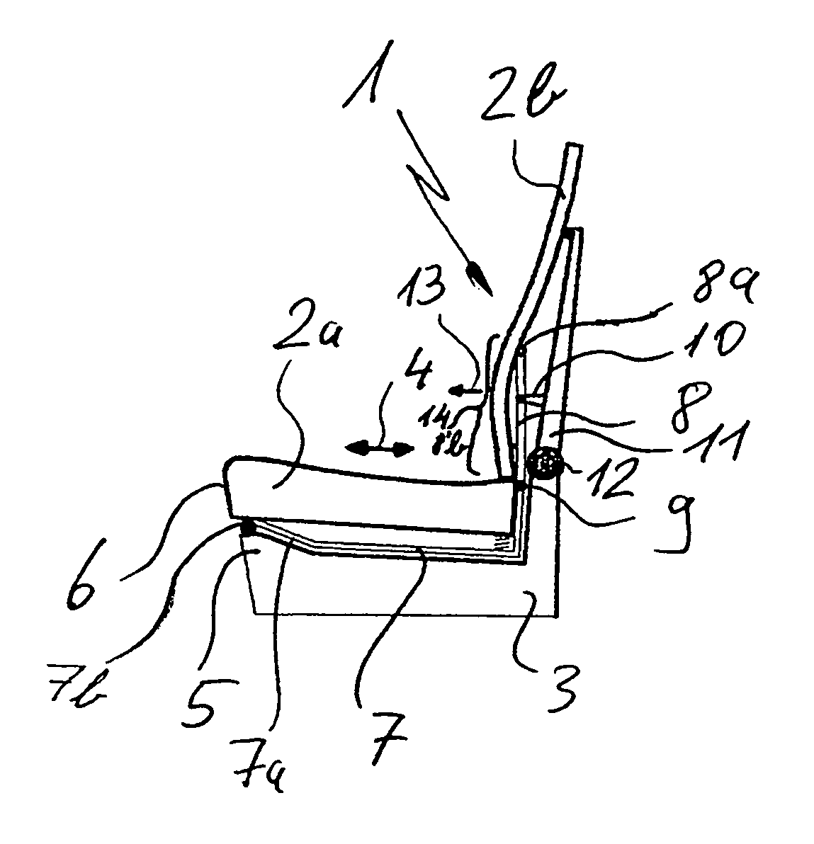 Vehicle seat with a deformable backrest