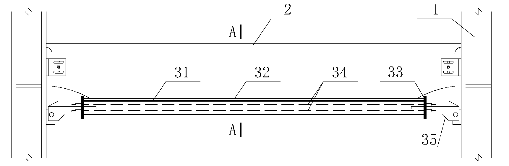 Post-tensioned prestressing self centering steel plate shear wall structure