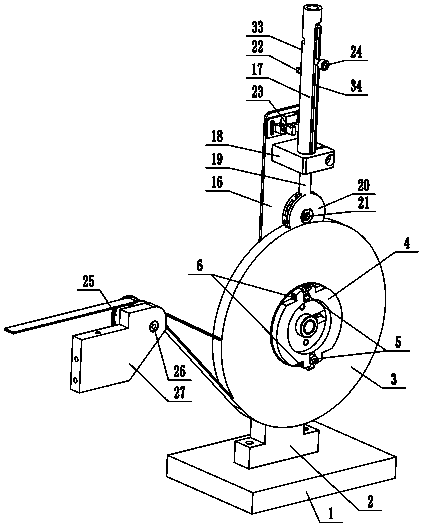 A kind of sponge double-sided adhesive tape and release paper unwinding device