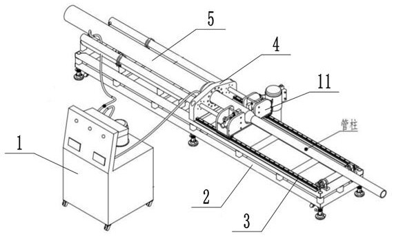 Simulated tripping equipment applicable to multi-size tubular columns