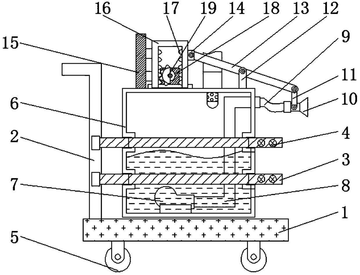 Movable poultry house disinfection device