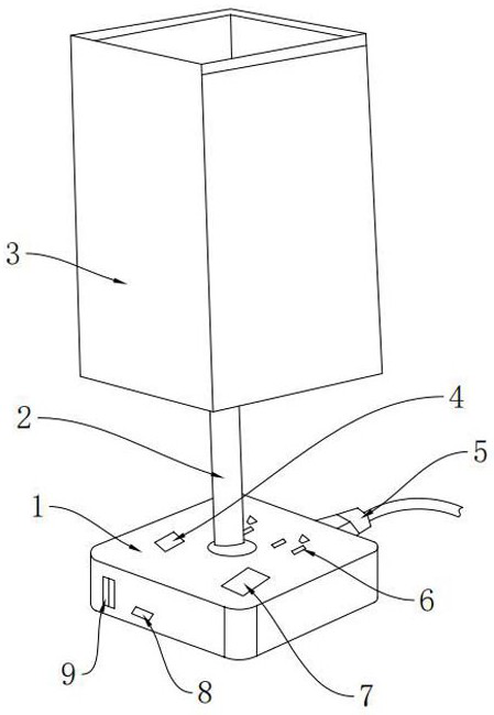 Multifunctional table lamp capable of being externally connected with electric appliance for use