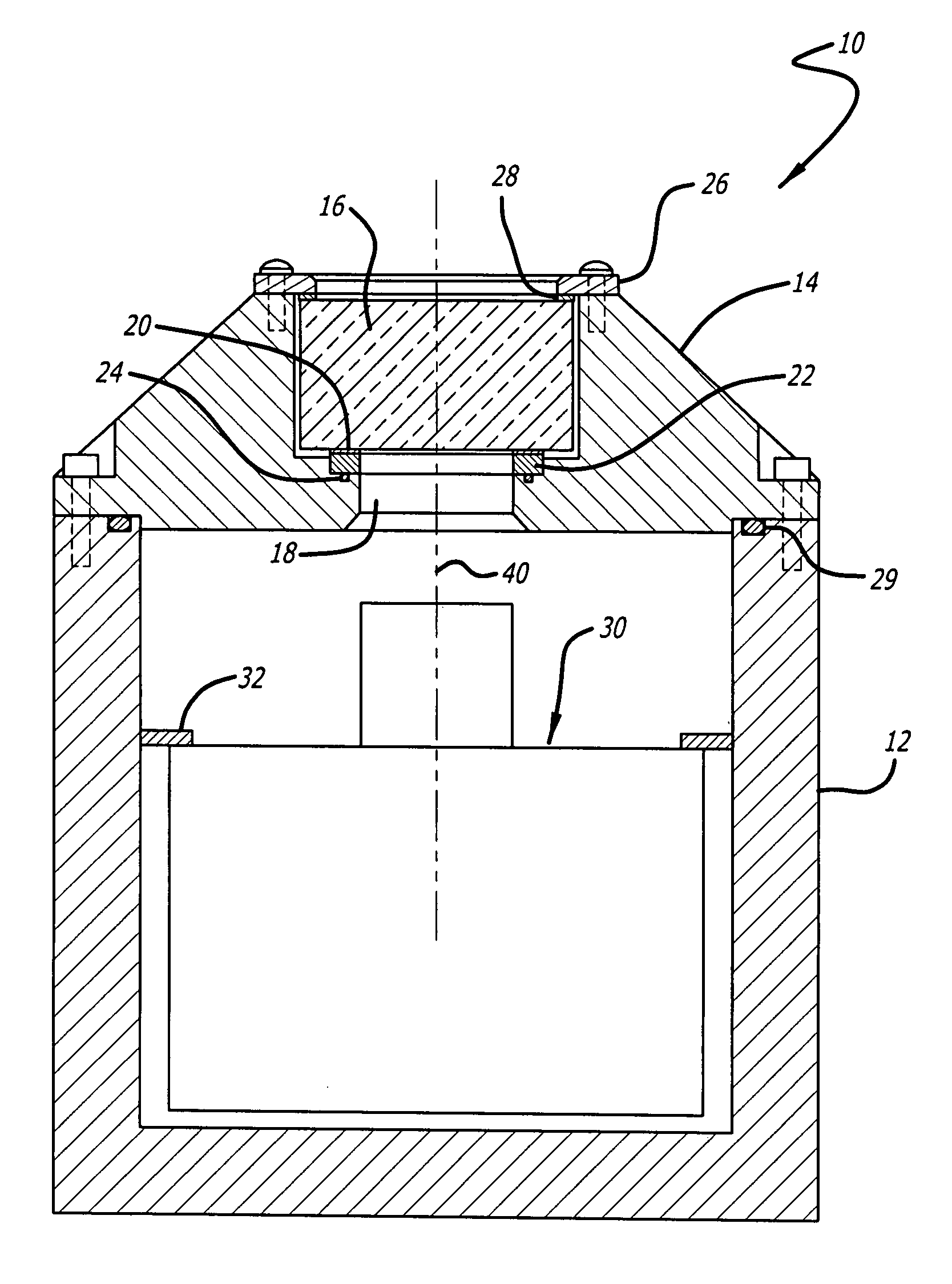 Housing with glass window for optical instruments in high pressure underwater environments