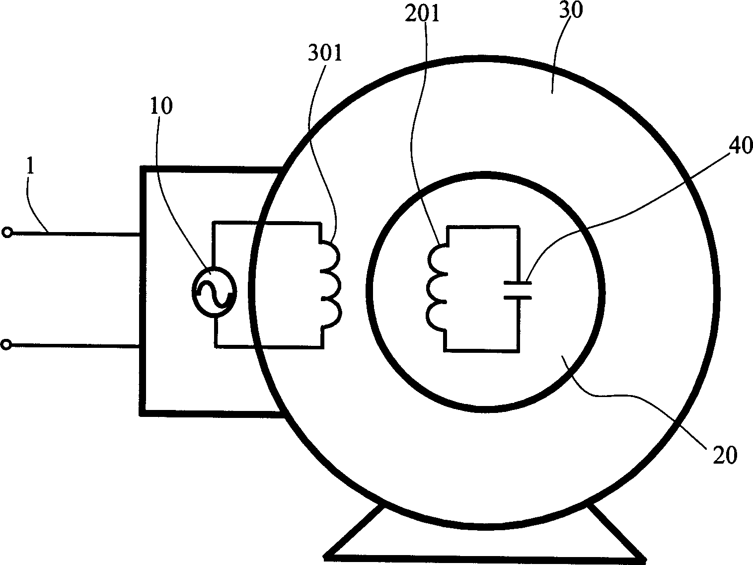 HF inducing motor and its speed controller
