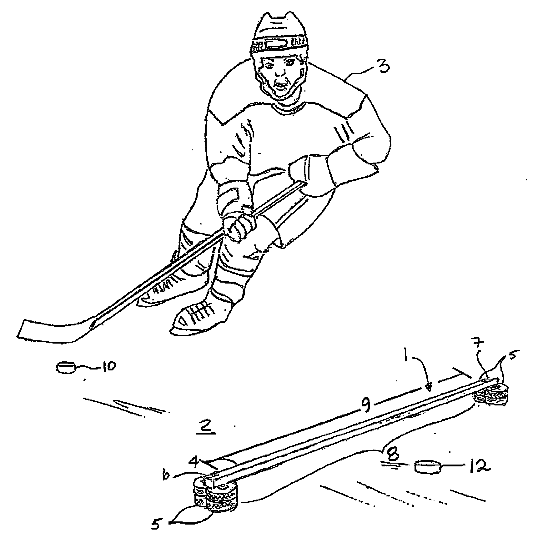 Training apparatus for passing a projectile