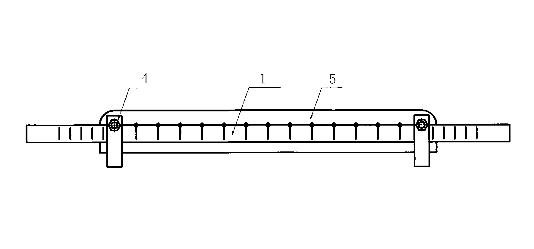 Drilling marking-off method of equal-spaced holes