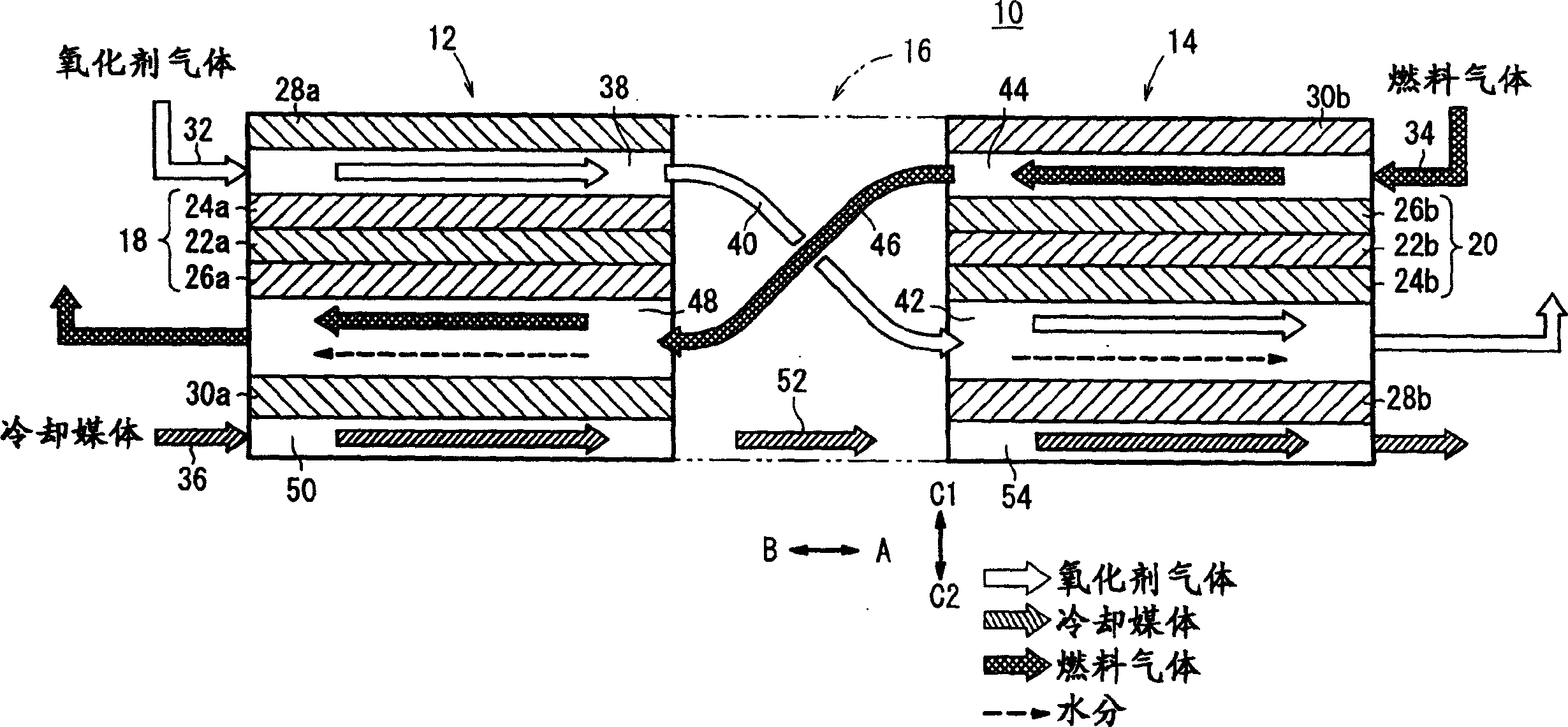 Solid polymer cell assembly