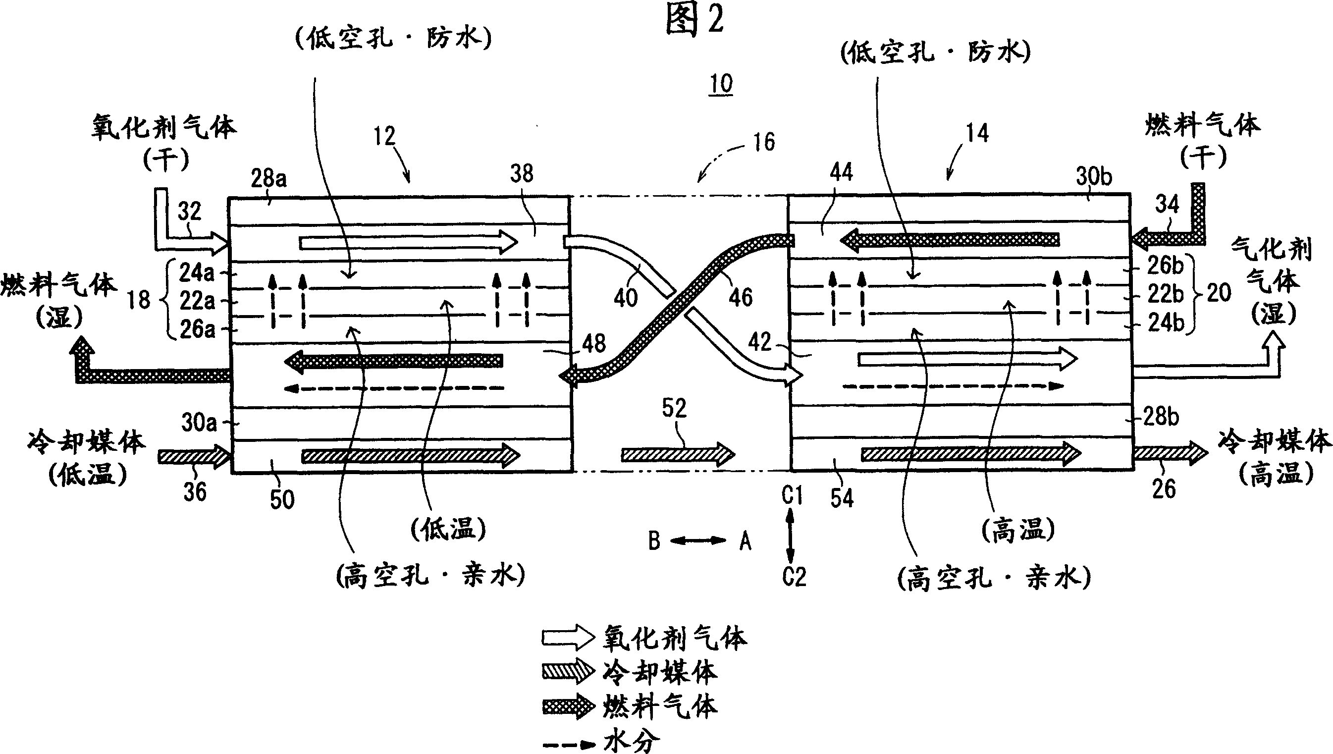 Solid polymer cell assembly