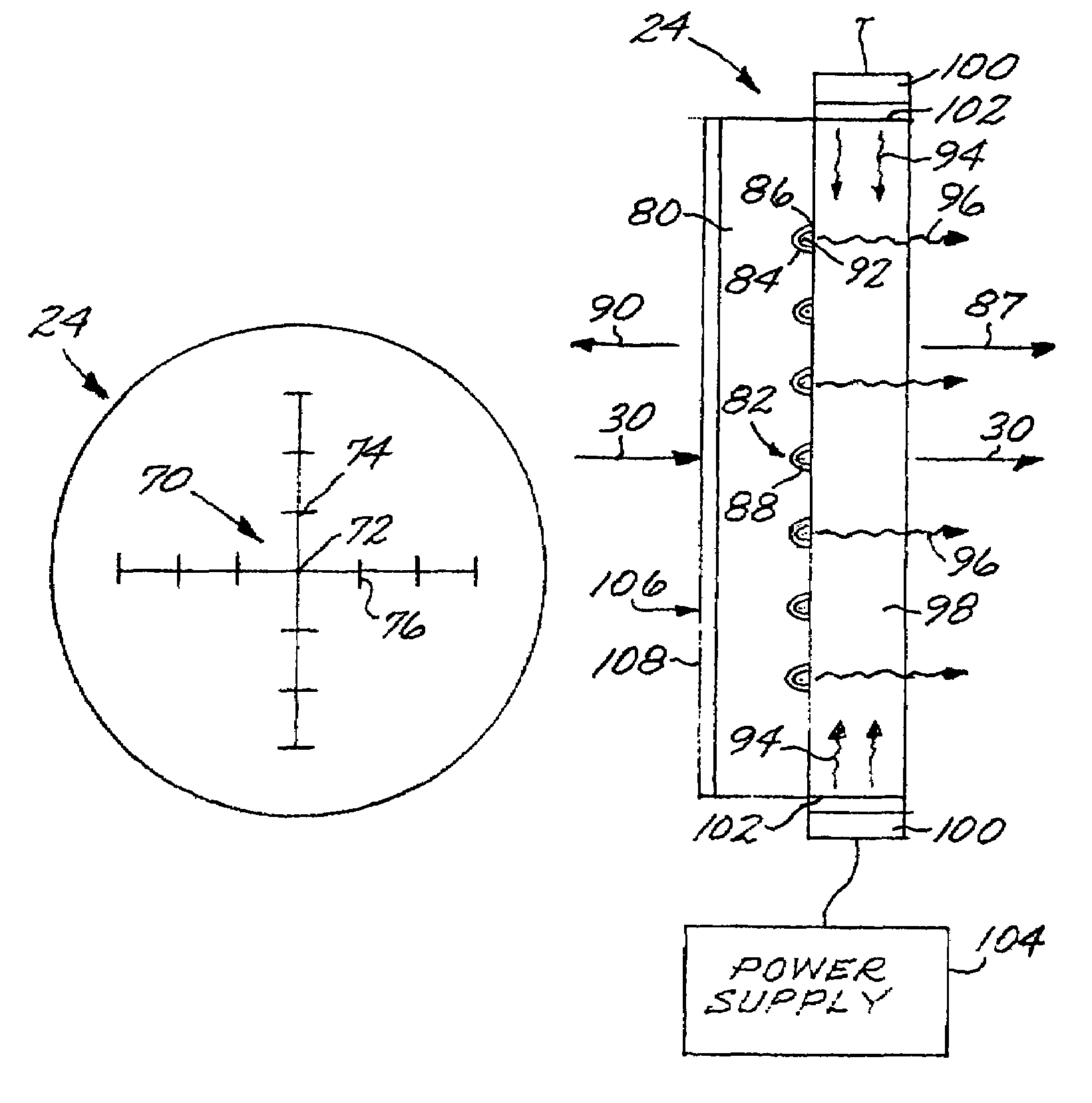 Optical sight having obscured reticle illumination