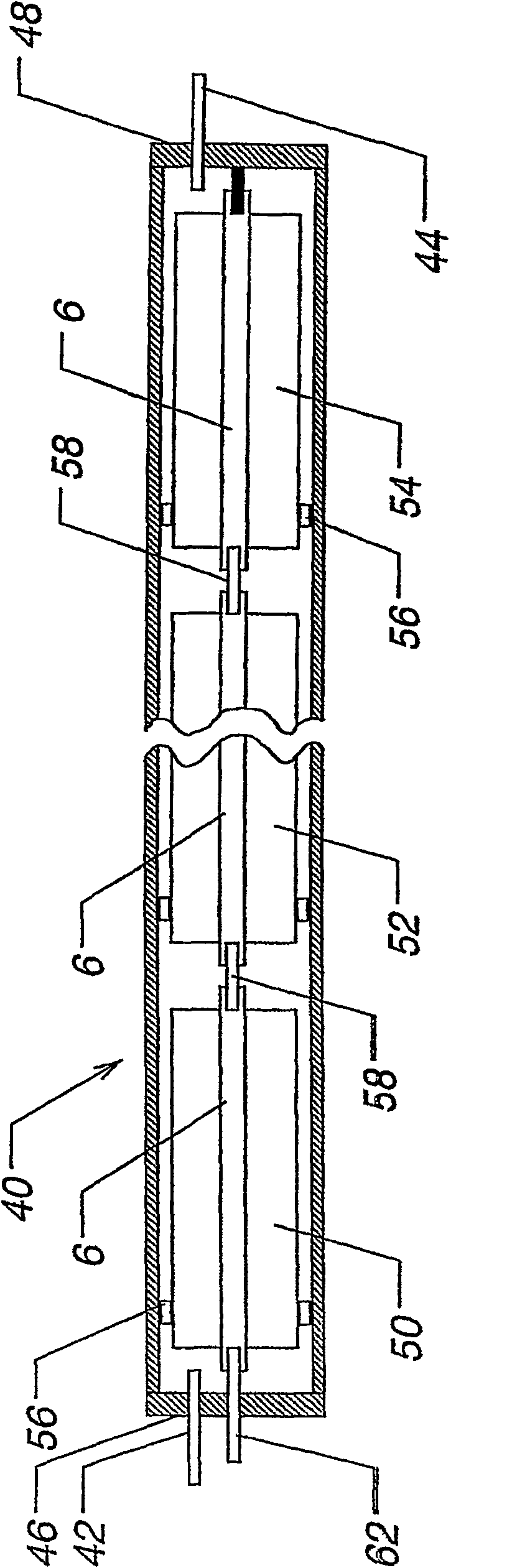 Apparatus for treating solutions with high osmotic strength
