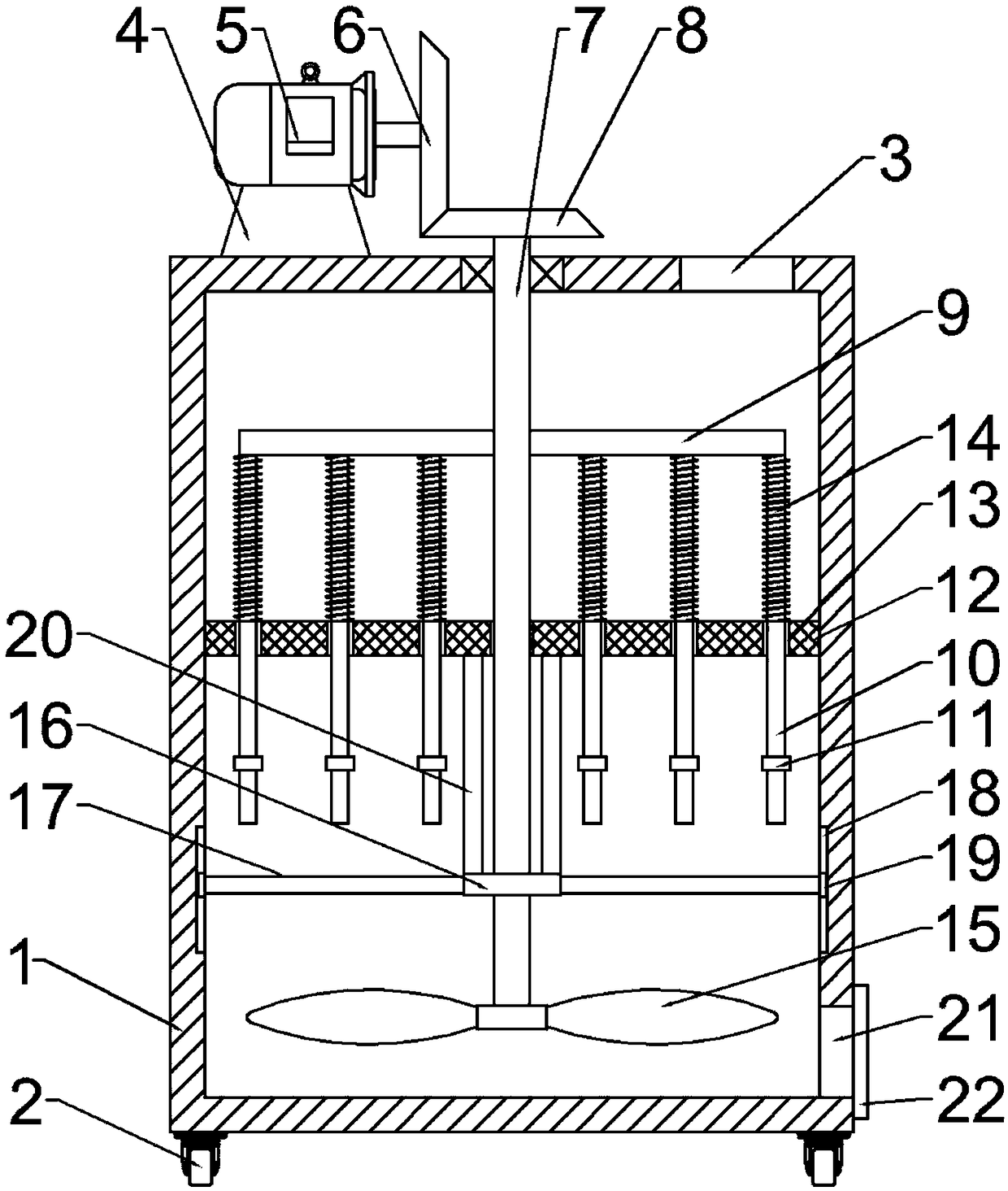 Chemical raw material processing reaction device