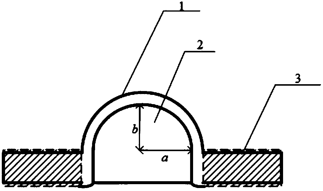 Piezoelectric film sensor with elliptical flexible substrate
