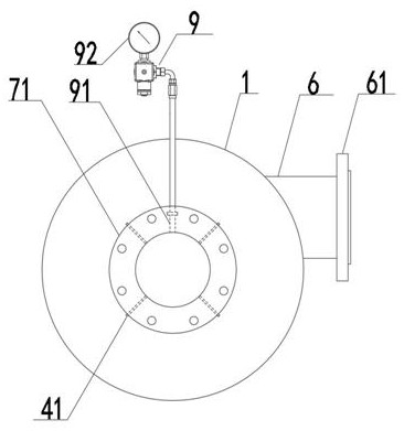 Gas inlet device meeting requirements of pneumatic conveying industry for conveying clean gas